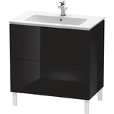 Duravit - L-Cube Two Drawer Floorstanding Vanity Unit Black - Black High Gloss