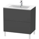 Duravit - L-Cube Two Drawer Floorstanding Vanity Unit Graphite - Graphite Matte