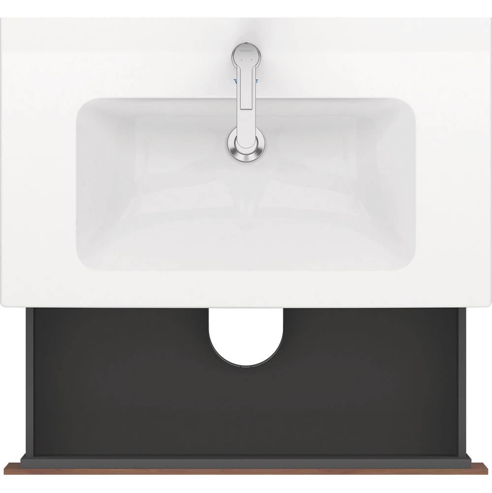 L-Cube Two Drawer Floorstanding Vanity Unit Concrete Gray