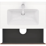 L-Cube Two Drawer Floorstanding Vanity Unit Concrete Gray