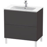 Duravit - L-Cube Two Drawer Floorstanding Vanity Unit Graphite - Graphite Super Matte