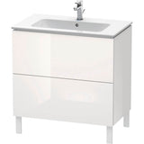 Duravit - L-Cube Two Drawer Floorstanding Vanity Unit White - White High Gloss