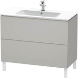 Duravit - L-Cube Two Drawer Floorstanding Vanity Unit White - Concrete Gray Matte