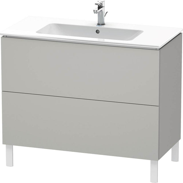 Duravit - L-Cube Two Drawer Floorstanding Vanity Unit White - Concrete Gray Matte