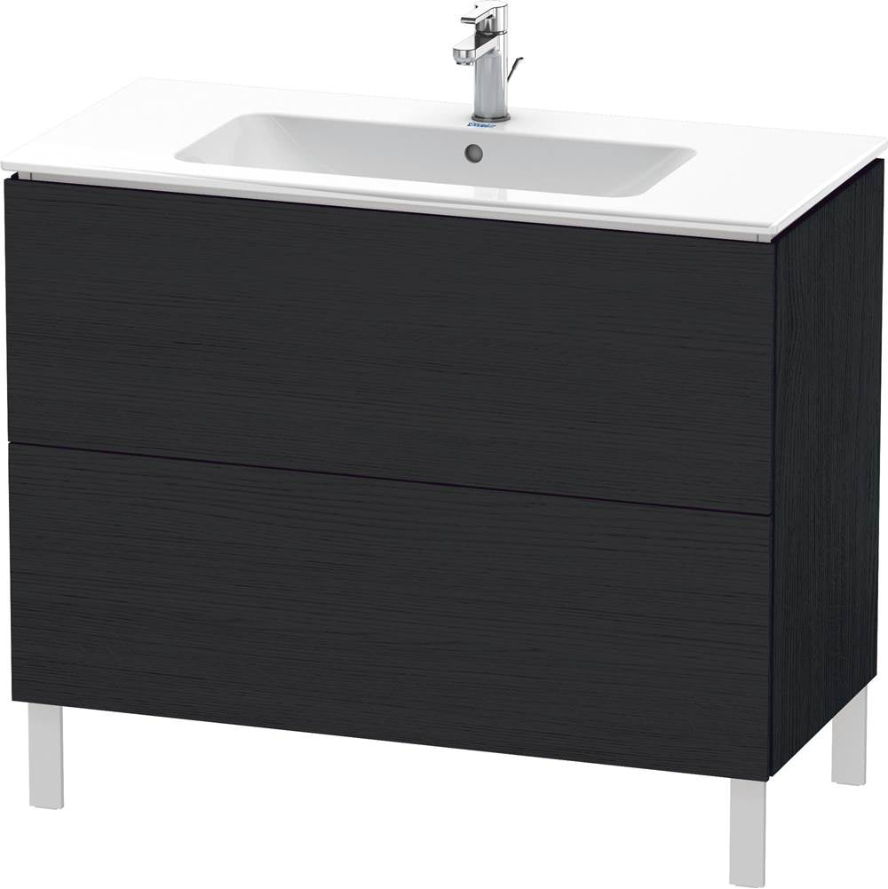 Duravit - L-Cube Two Drawer Floorstanding Vanity Unit White - Black Oak