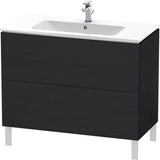 Duravit - L-Cube Two Drawer Floorstanding Vanity Unit White - Black Oak