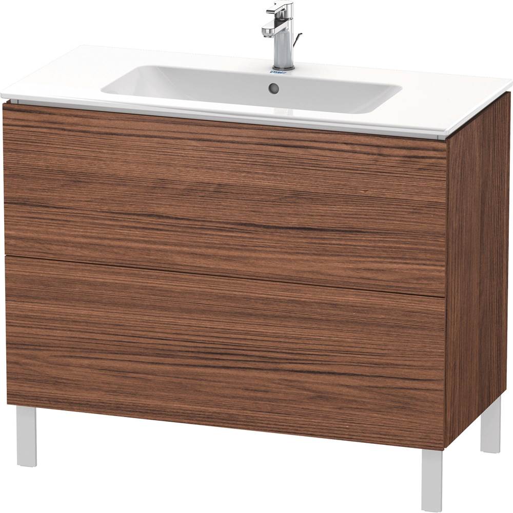 Duravit - L-Cube Two Drawer Floorstanding Vanity Unit White - Walnut Dark