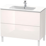 Duravit - L-Cube Two Drawer Floorstanding Vanity Unit White - White High Gloss