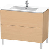Duravit - L-Cube Two Drawer Floorstanding Vanity Unit White - Natural Oak