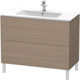 Duravit - L-Cube Two Drawer Floorstanding Vanity Unit White - Oak Terra