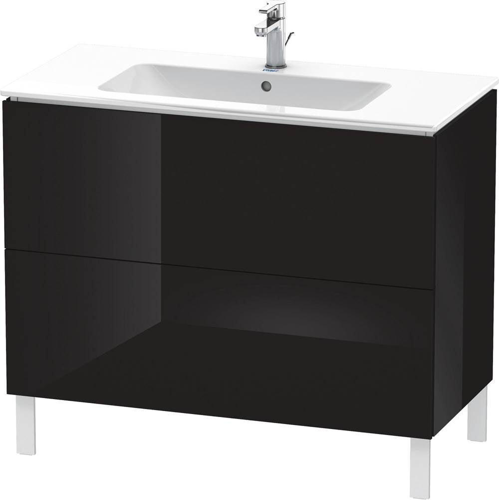 Duravit - L-Cube Two Drawer Floorstanding Vanity Unit Black - Black High Gloss