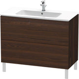 Duravit - L-Cube Two Drawer Floorstanding Vanity Unit Walnut Brushed - Walnut Brushed