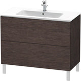 Duravit - L-Cube Two Drawer Floorstanding Vanity Unit Dark Brushed Oak - Dark Brushed Oak