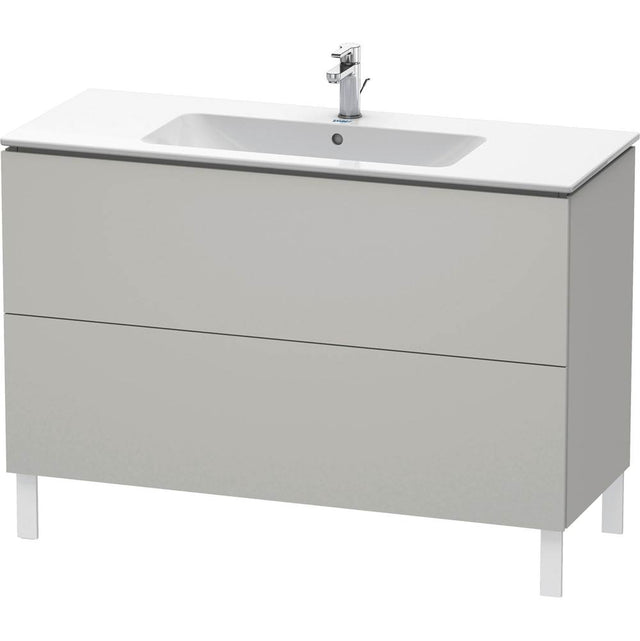 Duravit - L-Cube Two Drawer Floorstanding Vanity Unit White - Concrete Gray Matte