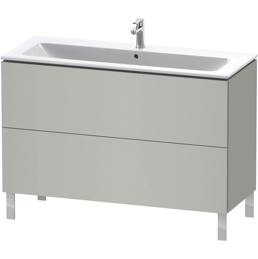 L-Cube Two Drawer Floorstanding Vanity Unit White