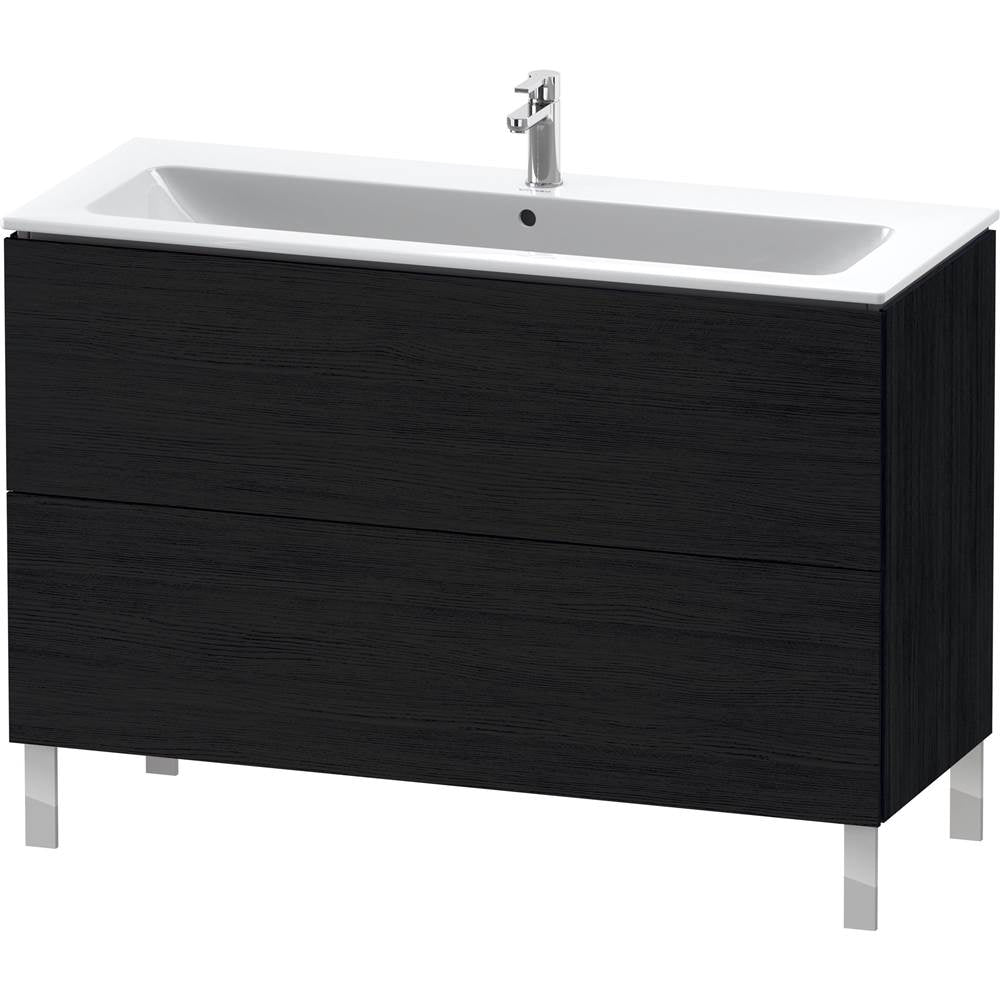L-Cube Two Drawer Floorstanding Vanity Unit White