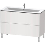 L-Cube Two Drawer Floorstanding Vanity Unit White