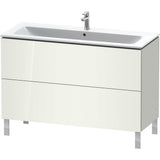 L-Cube Two Drawer Floorstanding Vanity Unit White