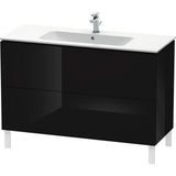 Duravit - L-Cube Two Drawer Floorstanding Vanity Unit Black - Black High Gloss