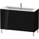 L-Cube Two Drawer Floorstanding Vanity Unit White