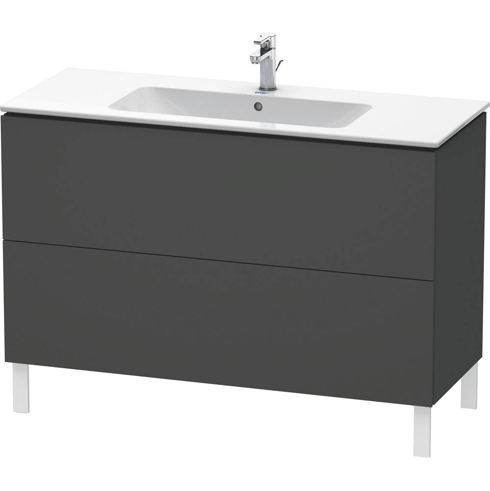 Duravit - L-Cube Two Drawer Floorstanding Vanity Unit Graphite - Graphite Matte