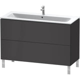 L-Cube Two Drawer Floorstanding Vanity Unit White