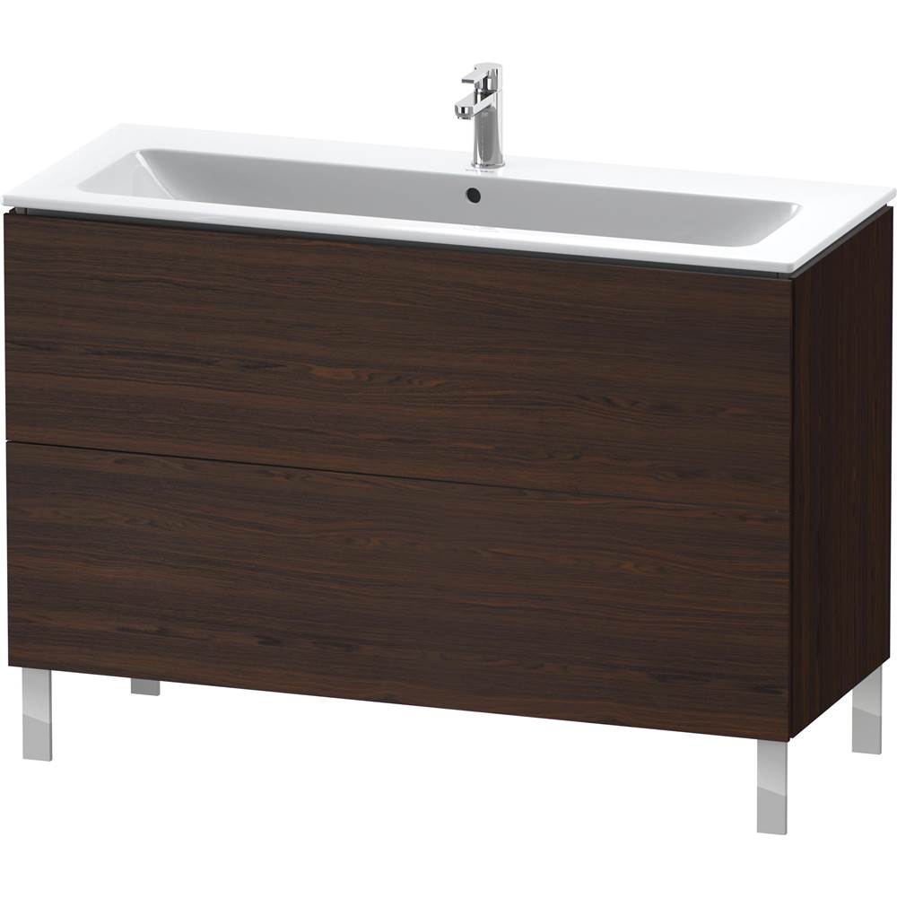 L-Cube Two Drawer Floorstanding Vanity Unit White