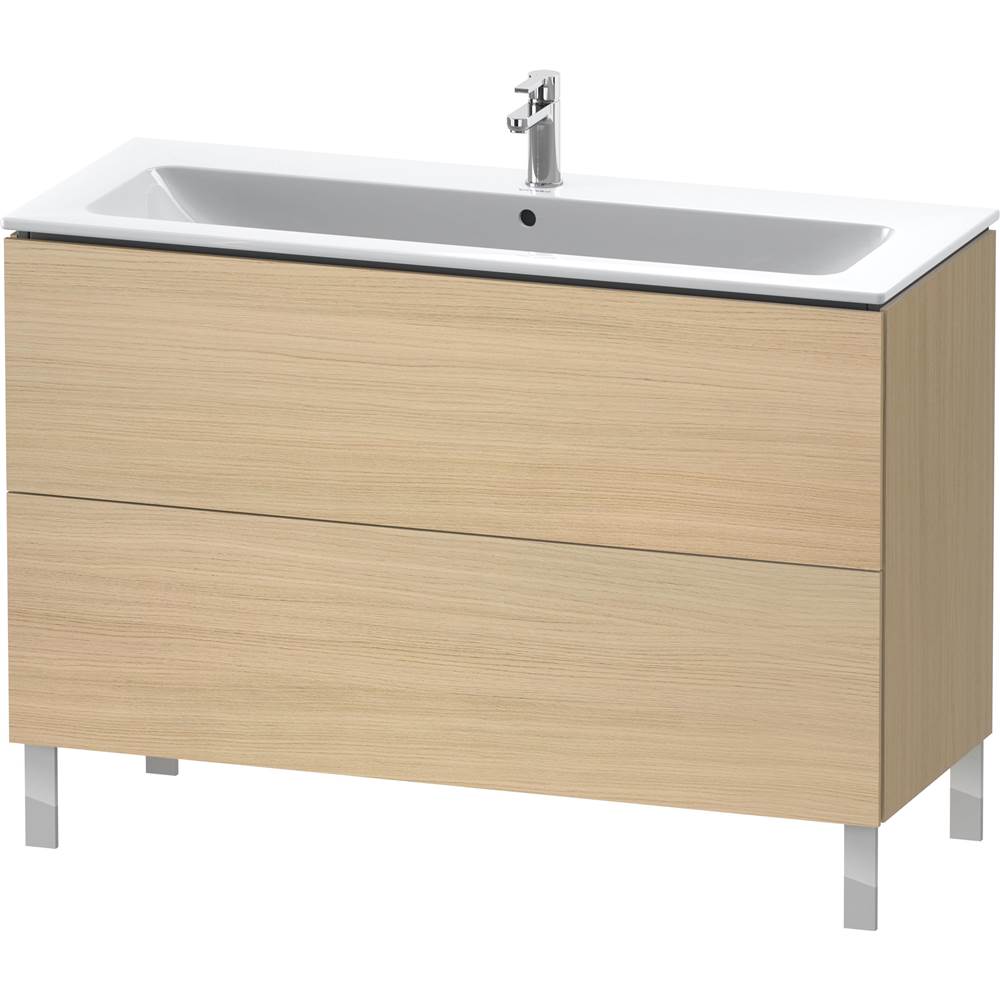 L-Cube Two Drawer Floorstanding Vanity Unit White