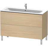 L-Cube Two Drawer Floorstanding Vanity Unit White