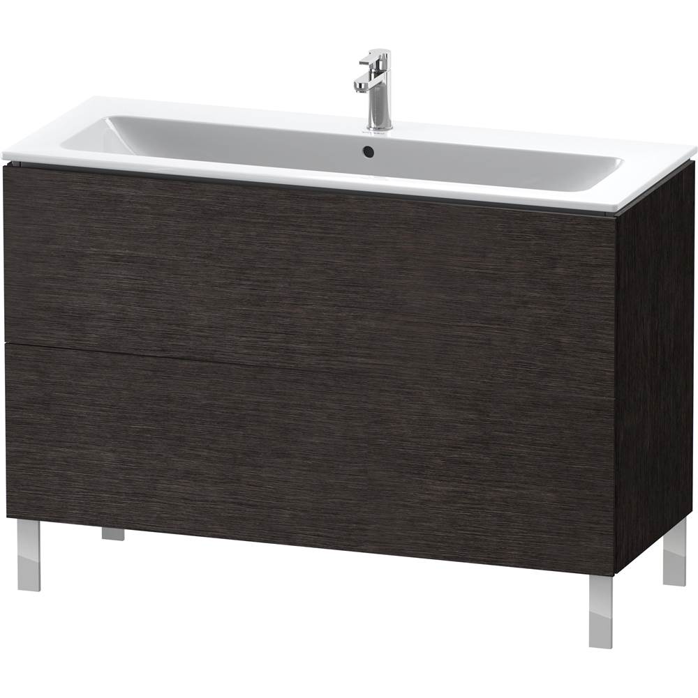 L-Cube Two Drawer Floorstanding Vanity Unit White