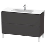Duravit - L-Cube Two Drawer Floorstanding Vanity Unit Cashmere Oak - Graphite Super Matte