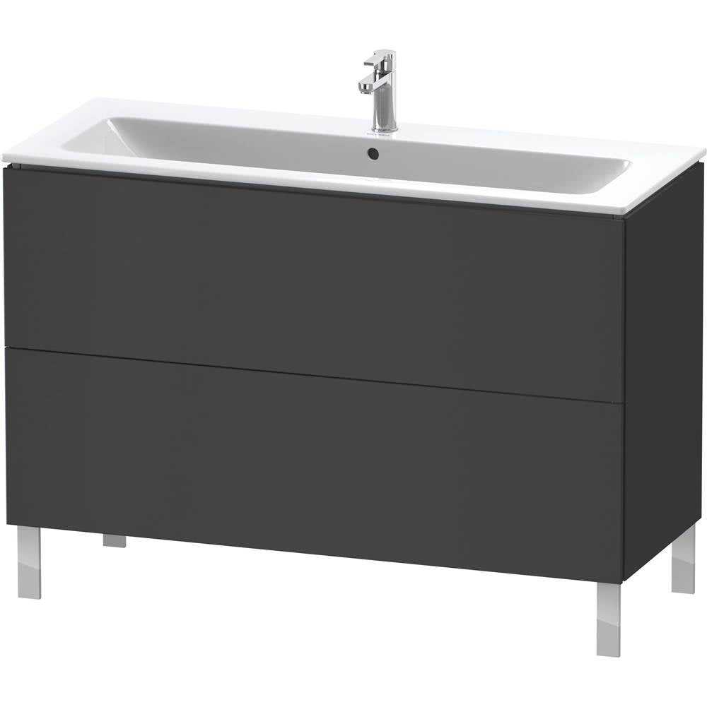 L-Cube Two Drawer Floorstanding Vanity Unit White