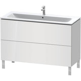 L-Cube Two Drawer Floorstanding Vanity Unit White