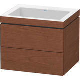 Duravit - L-Cube Two Drawer C-Bonded Wall-Mount Vanity Kit American Walnut - American Walnut