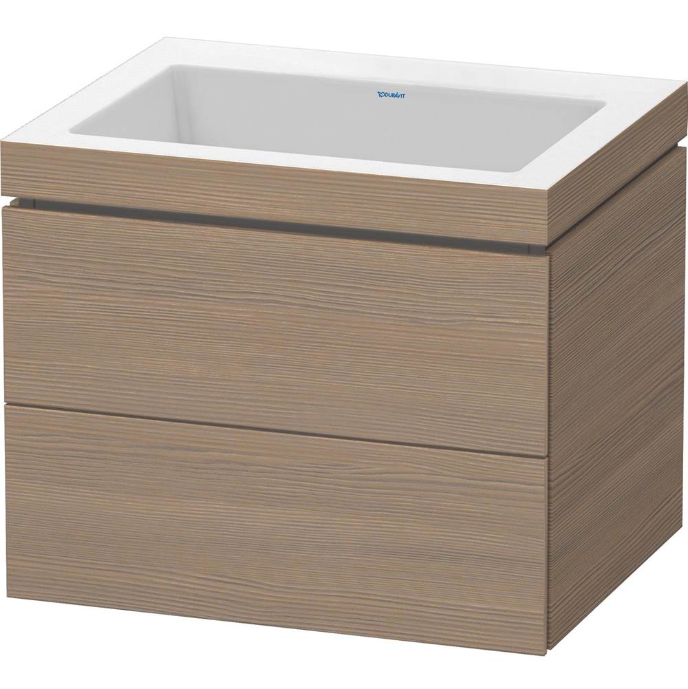 Duravit - L-Cube Two Drawer C-Bonded Wall-Mount Vanity Kit Oak Terra - Oak Terra