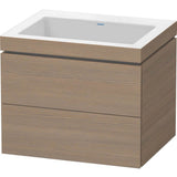 Duravit - L-Cube Two Drawer C-Bonded Wall-Mount Vanity Kit Oak Terra - Oak Terra
