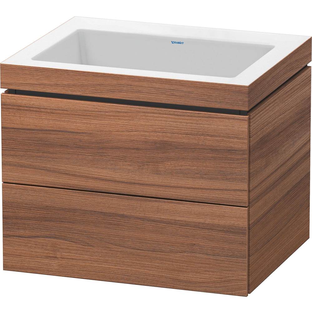 Duravit - L-Cube Two Drawer C-Bonded Wall-Mount Vanity Kit Walnut - Natural Walnut
