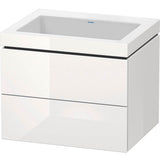 Duravit - L-Cube Two Drawer C-Bonded Wall-Mount Vanity Kit White - White High Gloss