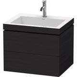 Duravit - L-Cube Two Drawer C-Bonded Wall-Mount Vanity Kit Oak Black - Black Oak