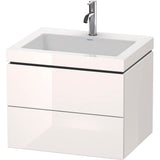 Duravit - L-Cube Two Drawer C-Bonded Wall-Mount Vanity Kit White - White High Gloss