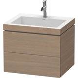Duravit - L-Cube Two Drawer C-Bonded Wall-Mount Vanity Kit Oak Terra - Oak Terra