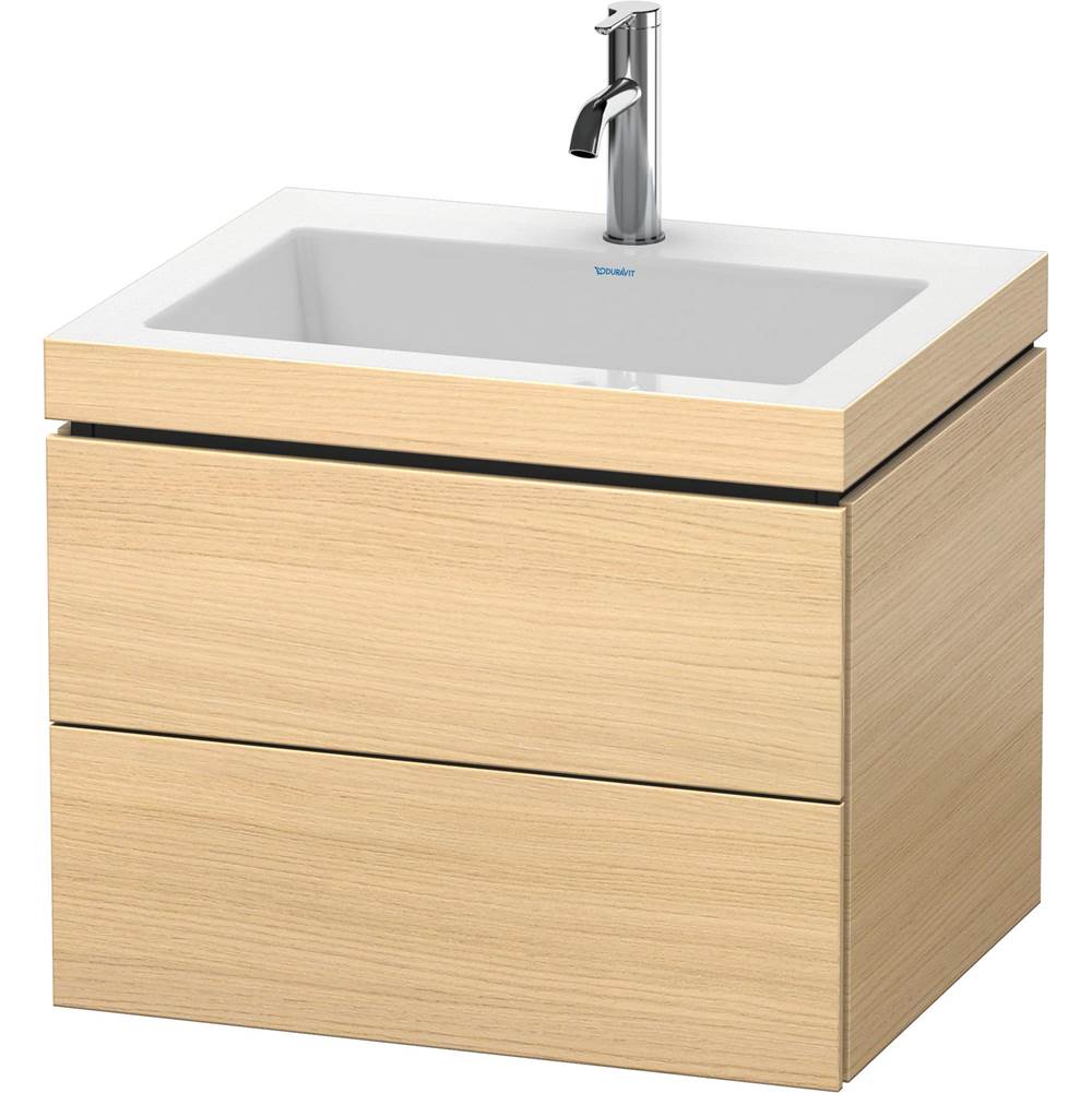 Duravit - L-Cube Two Drawer C-Bonded Wall-Mount Vanity Kit Mediterranean Oak - Mediterranean Oak