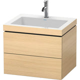 Duravit - L-Cube Two Drawer C-Bonded Wall-Mount Vanity Kit Mediterranean Oak - Mediterranean Oak