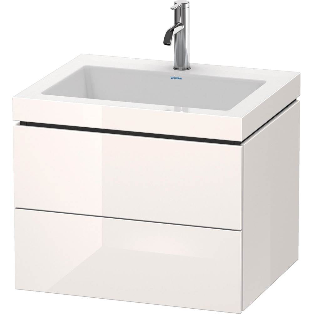 Duravit - L-Cube Two Drawer C-Bonded Wall-Mount Vanity Kit White - White High Gloss
