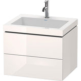Duravit - L-Cube Two Drawer C-Bonded Wall-Mount Vanity Kit White - White High Gloss