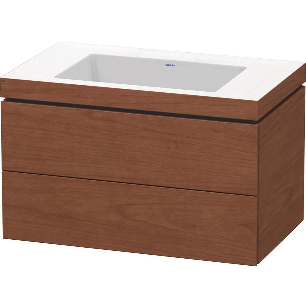 Duravit - L-Cube Two Drawer C-Bonded Wall-Mount Vanity Kit American Walnut - American Walnut