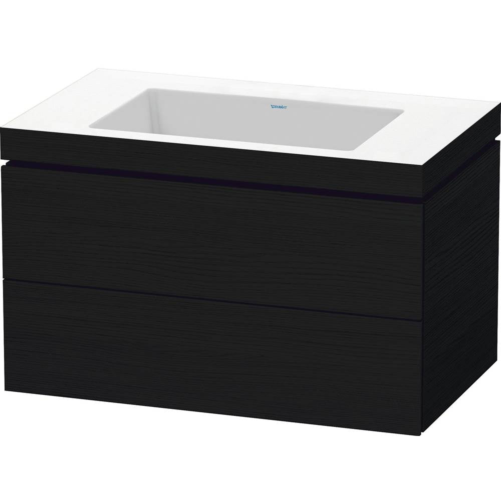 Duravit - L-Cube Two Drawer C-Bonded Wall-Mount Vanity Kit Oak Black - Black Oak