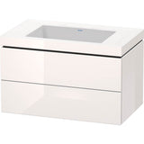Duravit - L-Cube Two Drawer C-Bonded Wall-Mount Vanity Kit White - White High Gloss
