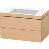 Duravit - L-Cube Two Drawer C-Bonded Wall-Mount Vanity Kit Natural Oak - Natural Oak