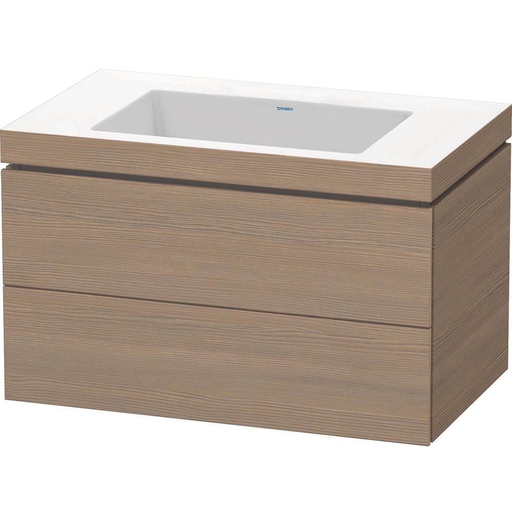 Duravit - L-Cube Two Drawer C-Bonded Wall-Mount Vanity Kit Oak Terra - Oak Terra